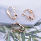 12pcs Copper Silver Plated Ear Clip Earrings Findings
