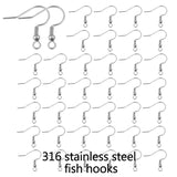 100pcs Stainless Steel Earring Clasps Fish Hook DIY Findings