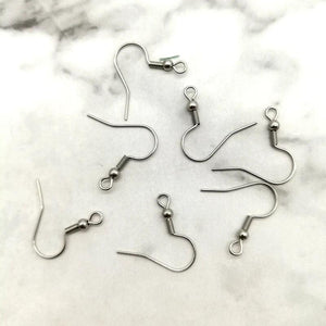 100pcs Stainless Steel Earring Clasps Fish Hook DIY Findings