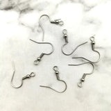 100pcs Stainless Steel Earring Clasps Fish Hook DIY Findings