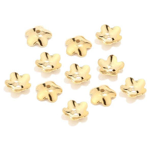 40pcs 304 Stainless Steel Filigree Flower Bead Caps for Jewelry Making 6mm 10mm