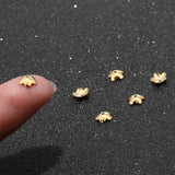 40pcs 304 Stainless Steel Filigree Flower Bead Caps for Jewelry Making 6mm 10mm