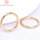 10PCS Champagne Plated Brass Closed Jump Rings for Jewelry Making