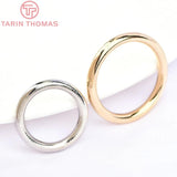 10PCS Champagne Plated Brass Closed Jump Rings for Jewelry Making