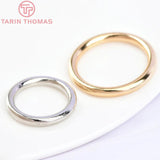10PCS Champagne Plated Brass Closed Jump Rings for Jewelry Making