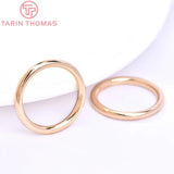 10PCS Champagne Plated Brass Closed Jump Rings for Jewelry Making