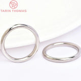 10PCS Champagne Plated Brass Closed Jump Rings for Jewelry Making