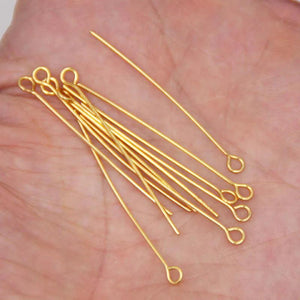 100Pcs 0.7mm Stainless Steel Eye Pins Hooks for Jewelry Making 30/40mm