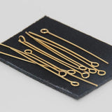 100Pcs 0.7mm Stainless Steel Eye Pins Hooks for Jewelry Making 30/40mm