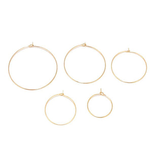 20pcs Stainless Steel Circle Earwire Hoops Earrings 20mm 30mm
