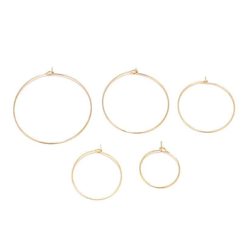 20pcs Stainless Steel Circle Earwire Hoops Earrings 20mm 30mm