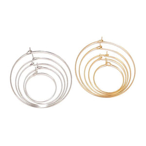 20pcs Stainless Steel Circle Earwire Hoops Earrings 20mm 30mm