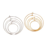 20pcs Stainless Steel Circle Earwire Hoops Earrings 20mm 30mm
