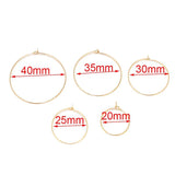 20pcs Stainless Steel Circle Earwire Hoops Earrings 20mm 30mm