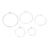 20pcs Stainless Steel Circle Earwire Hoops Earrings 20mm 30mm