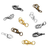 50pcs Metal Lobster Clasps w/ Jump Rings Silver Connectors DIY Jewelry Making