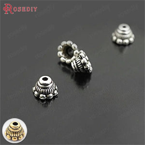 Antique Zinc Alloy Bead Caps 100PCS 7x5MM