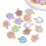 20Pcs 14*18 Boho Alloy Flower Charms For Jewelry Making Craft