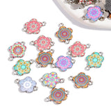 20Pcs 14*18 Boho Alloy Flower Charms For Jewelry Making Craft