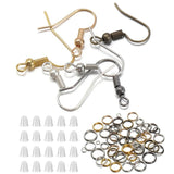 100/300 Hypoallergenic Earring Hook Ear Wires Open Jump Rings