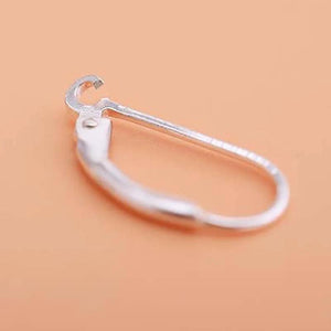 925 Sterling Silver Earring Hooks Franch Ear Wire Clip Settings Making Earrings