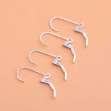925 Sterling Silver Earring Hooks Franch Ear Wire Clip Settings Making Earrings