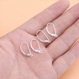 925 Sterling Silver Earring Hooks Franch Ear Wire Clip Settings Making Earrings
