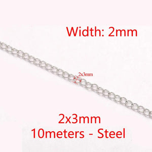 Stainless Steel Chain Necklace Bracelet Extender Jewelry Making DIY