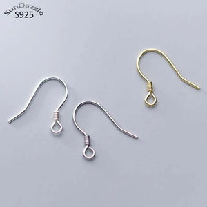 10pcs 925 Sterling Silver Ear Hooks Earring Clasps for Jewelry Making