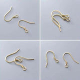 10pcs 925 Sterling Silver Ear Hooks Earring Clasps for Jewelry Making