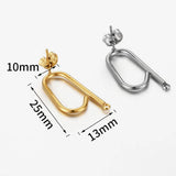 10pcs Stainless Steel Earring Studs Base Pins With Ear Backs