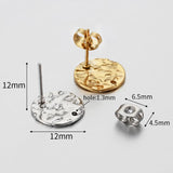 10pcs Stainless Steel Earring Studs Base Pins With Ear Backs
