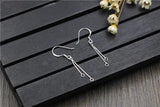 925 Sterling Silver Earring Hooks Dangle Tassel Connectors DIY Jewelry Making