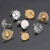 Stainless Steel Earring Studs Base Pins & Plugs Set DIY Jewelry Making