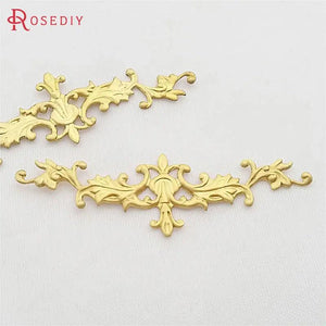 20PCS 52x16MM Brass Decorative Spacer Jewelry Findings