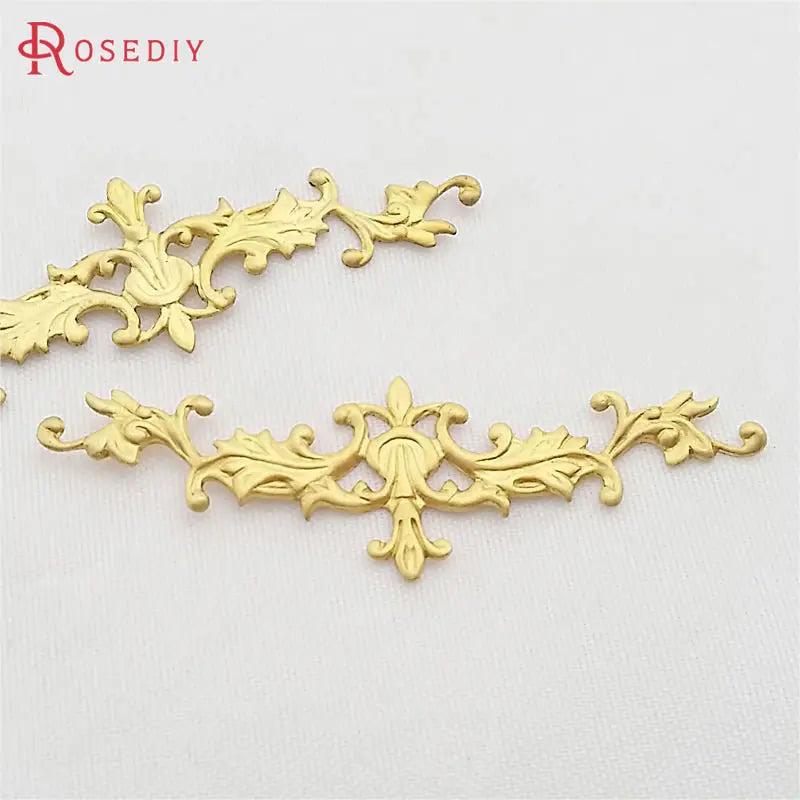 20PCS 52x16MM Brass Decorative Spacer Jewelry Findings