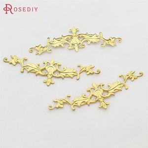 20PCS 52x16MM Brass Decorative Spacer Jewelry Findings
