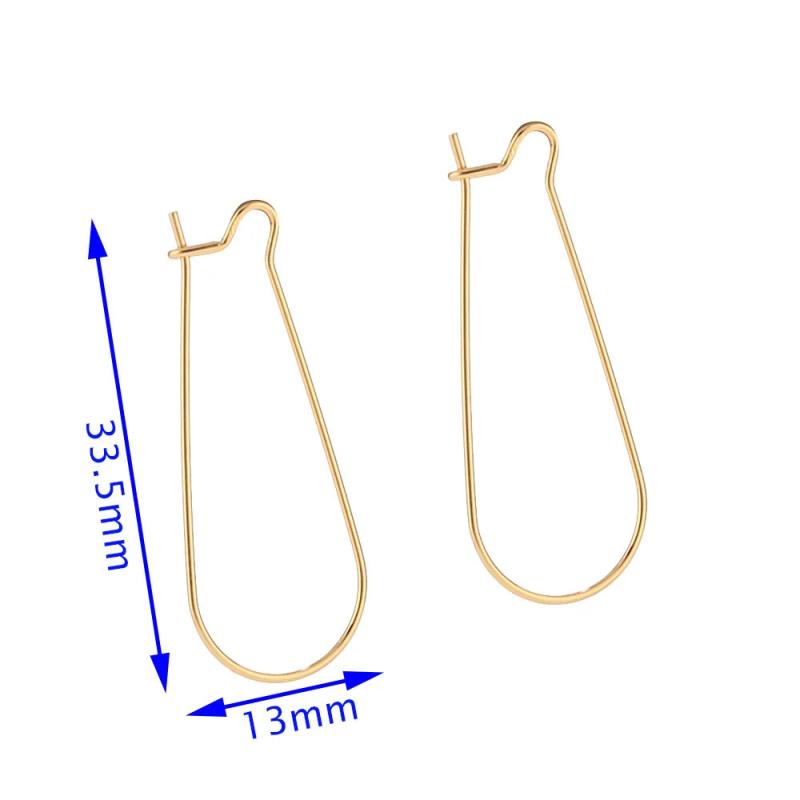 20pcs Stainless Steel Kidney Earring Ear Wires Hooks Findings