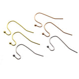 50Pcs Stainless Steel Ball Head Beads Earring Hook Ear Wires for Jewelry DIY