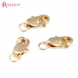 6PCS 18K Brass Lobster Clasps Necklace Bracelets Jewelry Making DIY