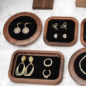 Solid Wood Jewelry Tray Bracelet Ring Display Organizer Holder