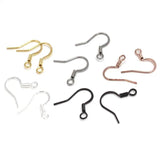 50pcs Hypoallergenic Earring Hooks Clasps Silver Plate for DIY Jewelry