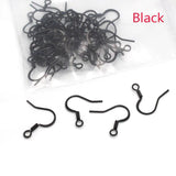 50pcs Hypoallergenic Earring Hooks Clasps Silver Plate for DIY Jewelry