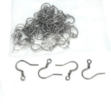 50pcs Hypoallergenic Earring Hooks Clasps Silver Plate for DIY Jewelry