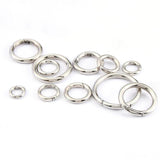 Stainless Steel Spring Clasps Round Ring Carabiner Keychain Key Holder DIY