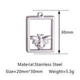 3pcs Bee Rose Flower Charms for DIY Earrings Necklace Making