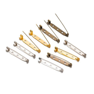50pcs Metal Brooch Clip Safety Pins for DIY Accessories Jewelry