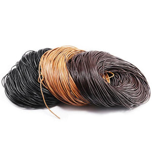 2-5m Cow Leather Thong Cord for Jewelry Making