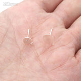 20PCS S925 Sterling Silver Stud Earrings Ear Pins Ball Needles DIY Earring