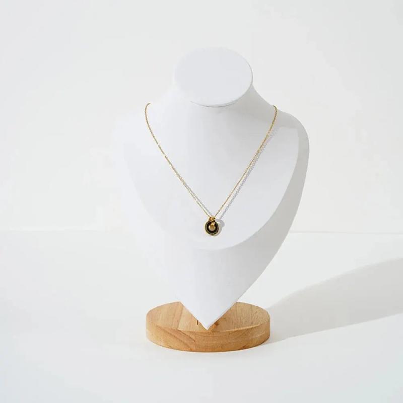 Solid Wood Necklace Display Stand for Home Bedroom Showcase